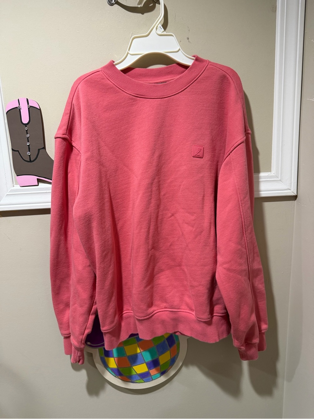 H&M Pink Coral Crewneck Sweatshirt